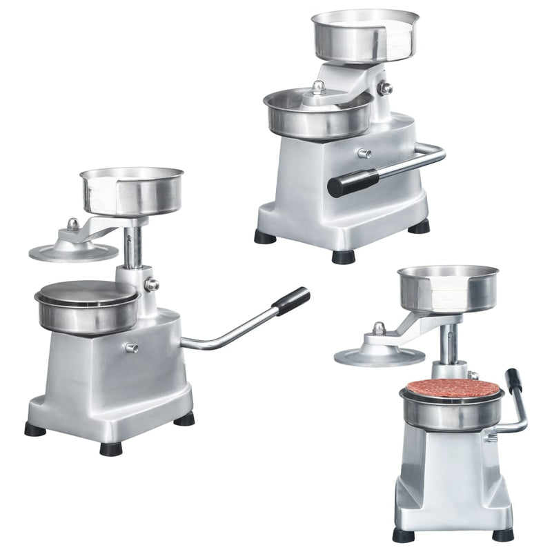 Load image into Gallery viewer, VidaXL Hamburgerpersmachine met 500 scheidingsbladen 13 cm aluminium