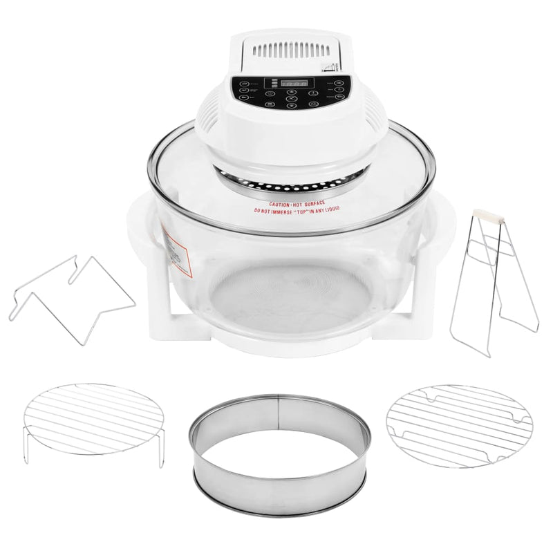 Load image into Gallery viewer, Vidaxl heteluchtoven met uitbreidingsring en timer 1400 w 17 l