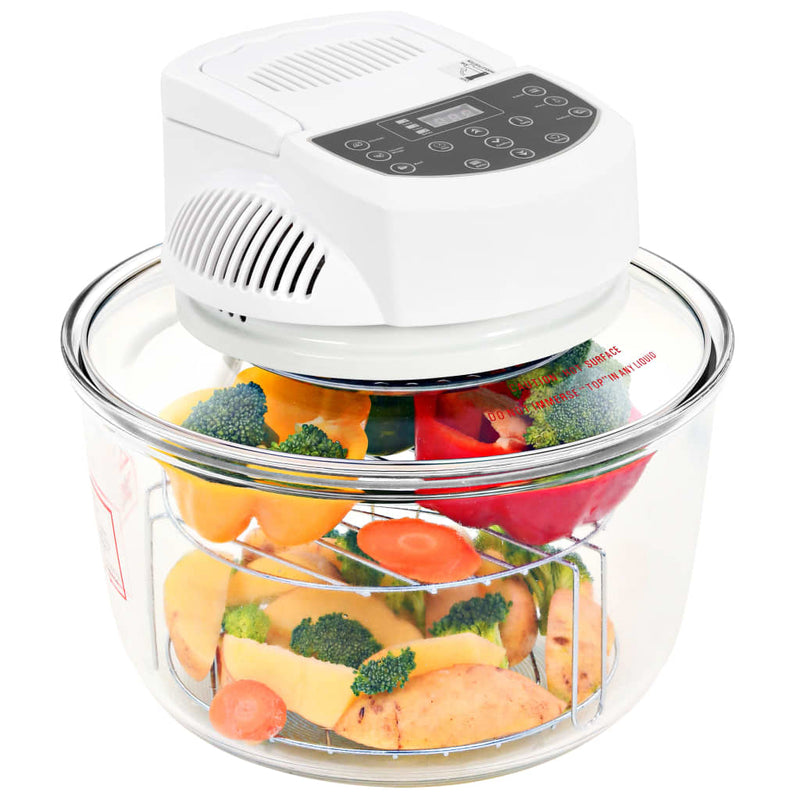 Load image into Gallery viewer, Vidaxl heteluchtoven met uitbreidingsring en timer 1400 w 17 l