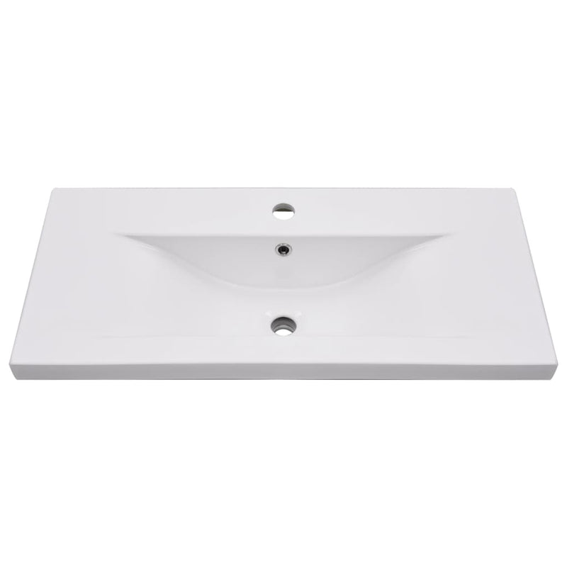 Load image into Gallery viewer, VidaXL Inbouwwastafel 81x39,5x18,5 cm keramiek wit