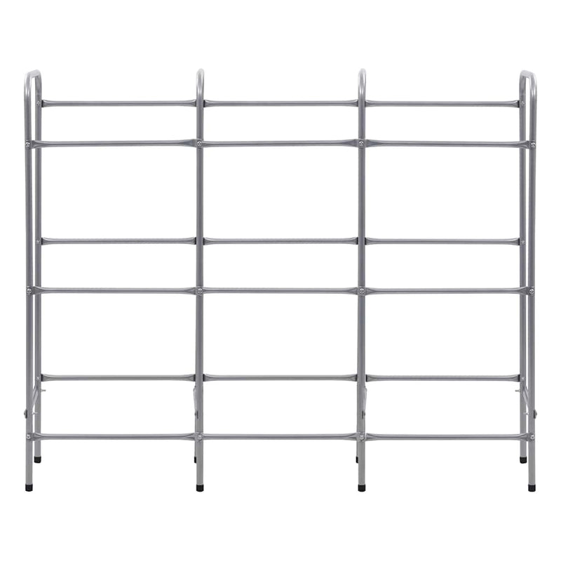Load image into Gallery viewer, VidaXL Opbergrek voor 9 kratten 145x33x116 staal zilverkleurig