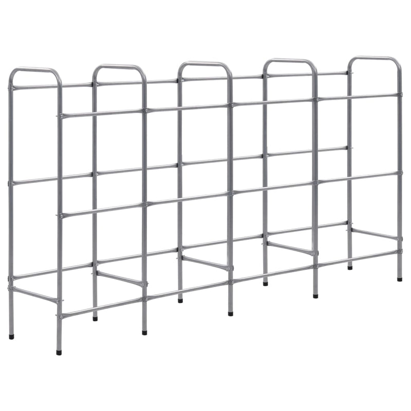 Load image into Gallery viewer, Vidaxl opbergrek voor 12 kratten 190x33x116 cm staal zilverkleurig