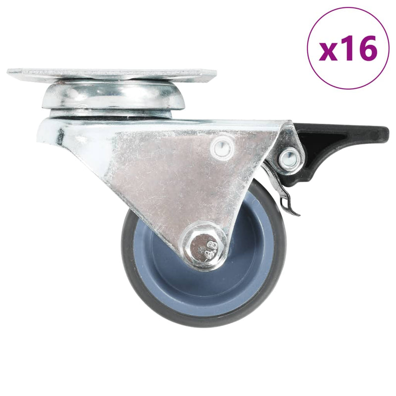 Load image into Gallery viewer, Vidaxl 16 st zwenkwielen dubbel 50 mm