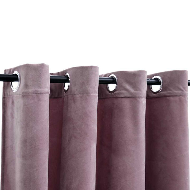 Load image into Gallery viewer, Vidaxl gordijnen verduisterend met ringen 2 st 140x175 cm fluweel roze