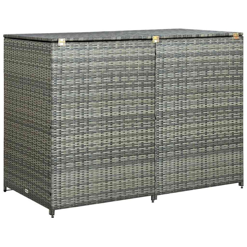 Load image into Gallery viewer, Vidaxl containerberging dubbel 148x77x111 cm poly rattan antraciet