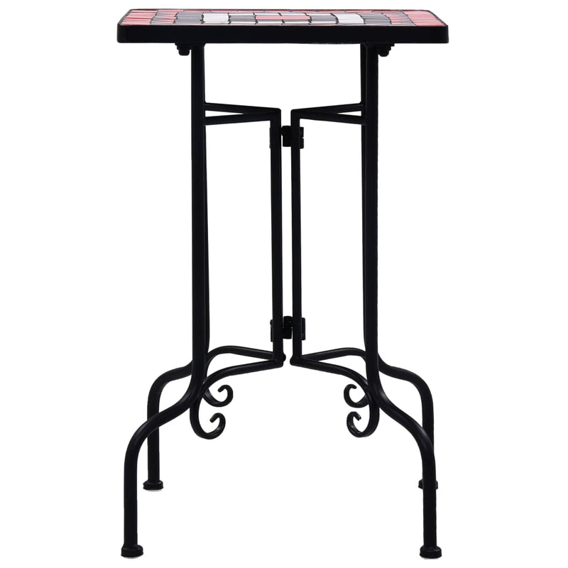 Load image into Gallery viewer, Vidaxl bijzettafel mozaïek keramiek terracottakleurig en wit