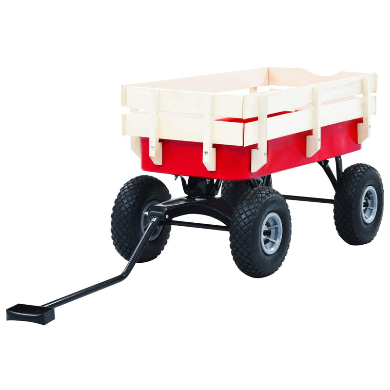 Afbeelding laden in galerijviewer, Vidaxl tuinwagen 150 kg rood