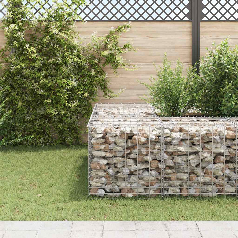 Load image into Gallery viewer, Vidaxl gabion plantenbak verhoogd kubus 60x60x60 cm staaldraad