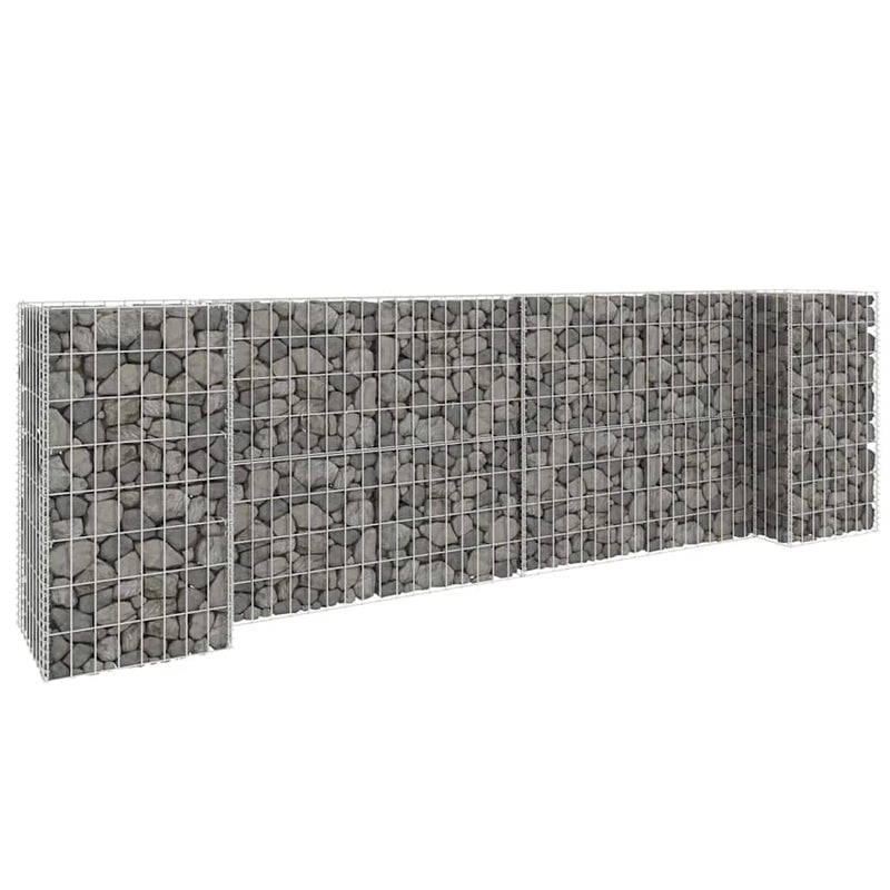 Load image into Gallery viewer, Vidaxl gabion plantenbak h-vormig 260x40x80 cm staaldraad