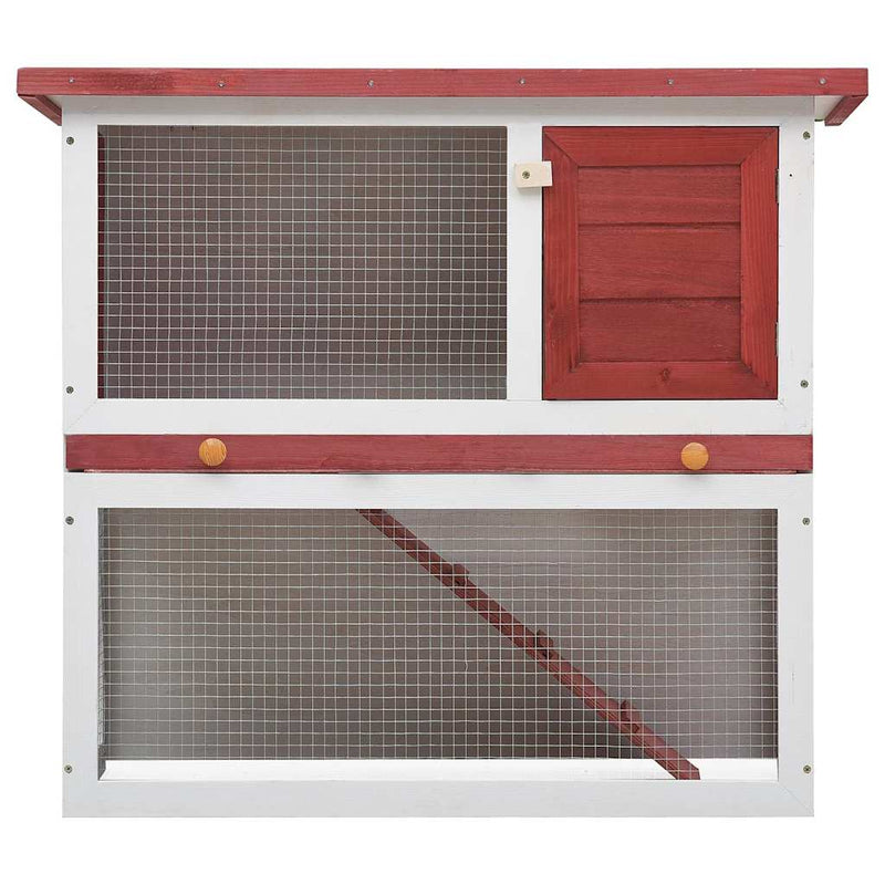 Load image into Gallery viewer, Vidaxl konijnenhok voor buiten met 1 deur hout rood