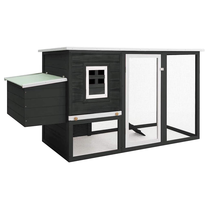 Load image into Gallery viewer, Vidaxl kippenhok met nachthok hout grijs