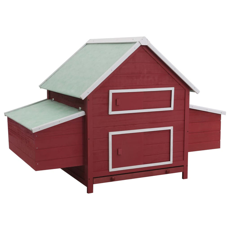 Load image into Gallery viewer, VidaXL Kippenhok 157x97x110 cm hout rood