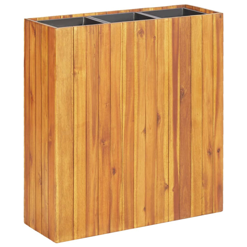 Load image into Gallery viewer, VidaXL Plantenbak verhoogd met 3 potten massief acaciahout