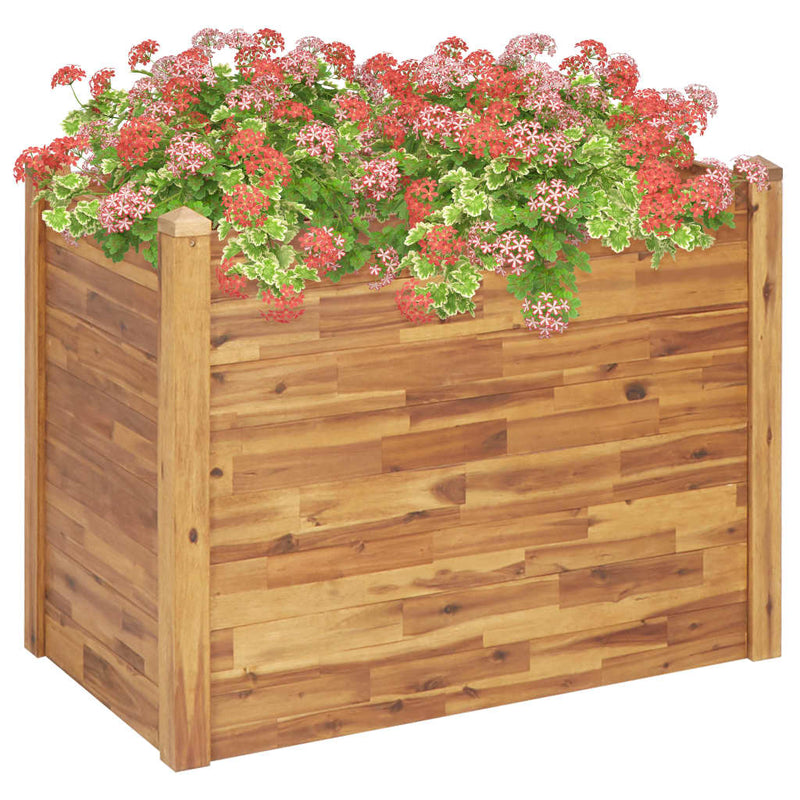 Load image into Gallery viewer, Vidaxl plantenbak verhoogd 110x60x84 cm massief acaciahout