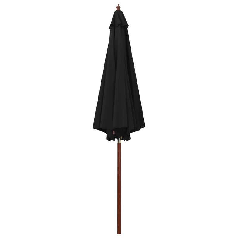 Load image into Gallery viewer, Vidaxl parasol met houten paal 300x258 cm zwart