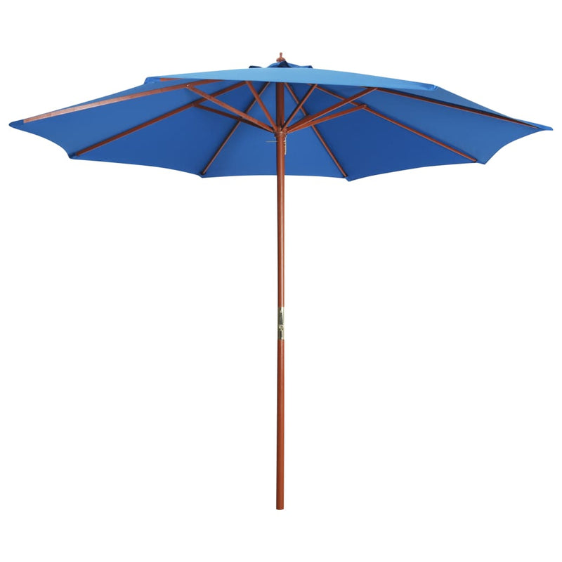 Load image into Gallery viewer, Vidaxl parasol met houten paal 300x258 cm blauw