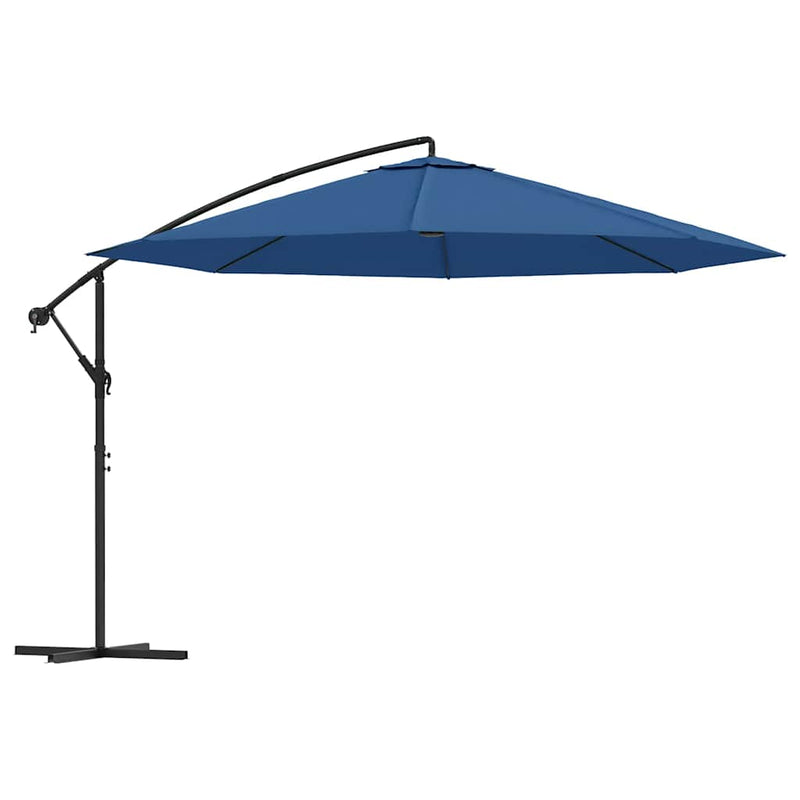 Load image into Gallery viewer, VidaXL Zweefparasol met aluminium paal 350 cm blauw