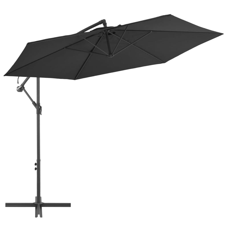Load image into Gallery viewer, Vidaxl zweefparasol met aluminium paal 300 cm zwart