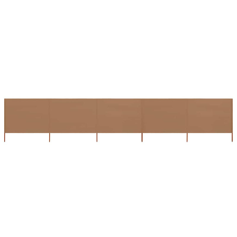 Load image into Gallery viewer, Vidaxl windscherm 5-panelen 600x120 cm stof taupe