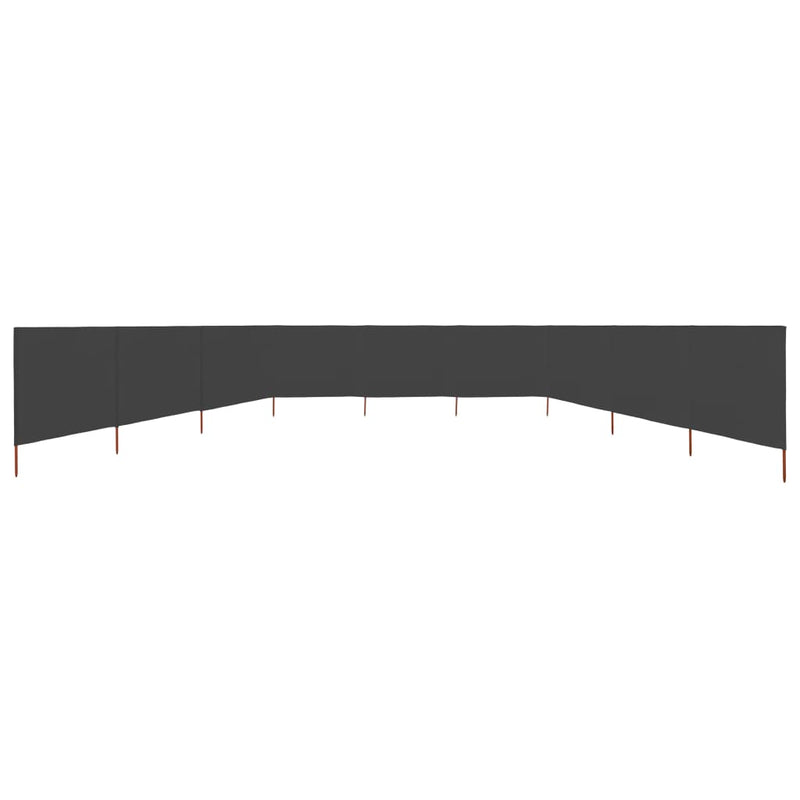 Load image into Gallery viewer, Vidaxl windscherm 9-panelen 1200x80 cm stof antraciet