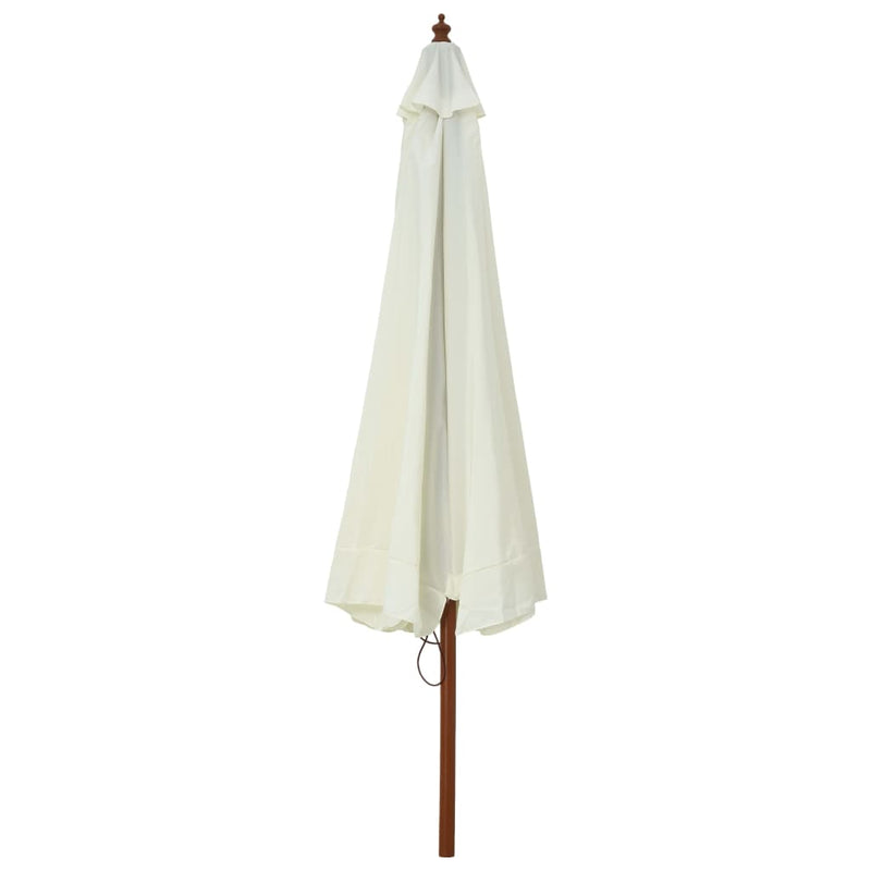 Load image into Gallery viewer, Vidaxl parasol met houten paal 330 cm zandwit