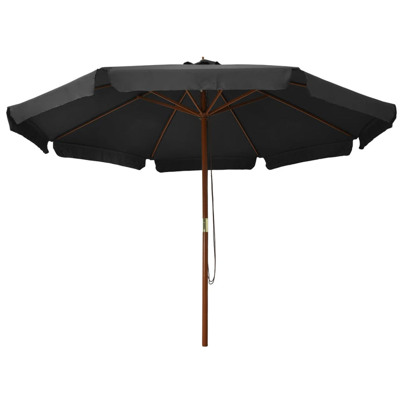 Load image into Gallery viewer, Vidaxl parasol met houten paal 330 cm antraciet