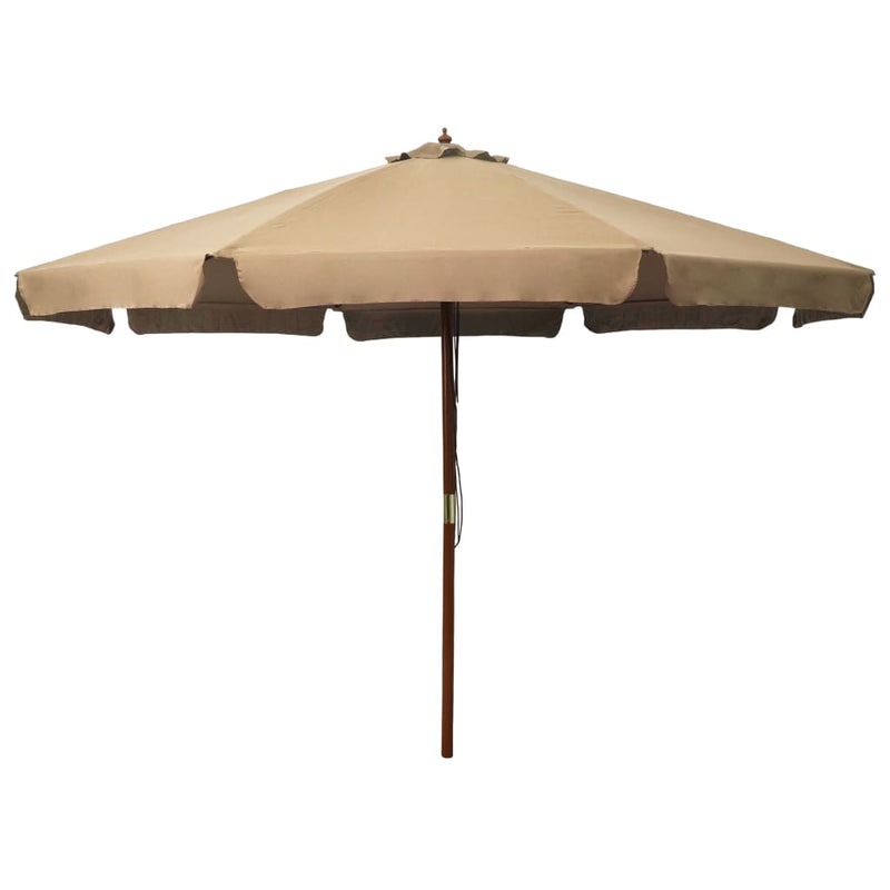 Load image into Gallery viewer, Vidaxl parasol met houten paal 330 cm taupe