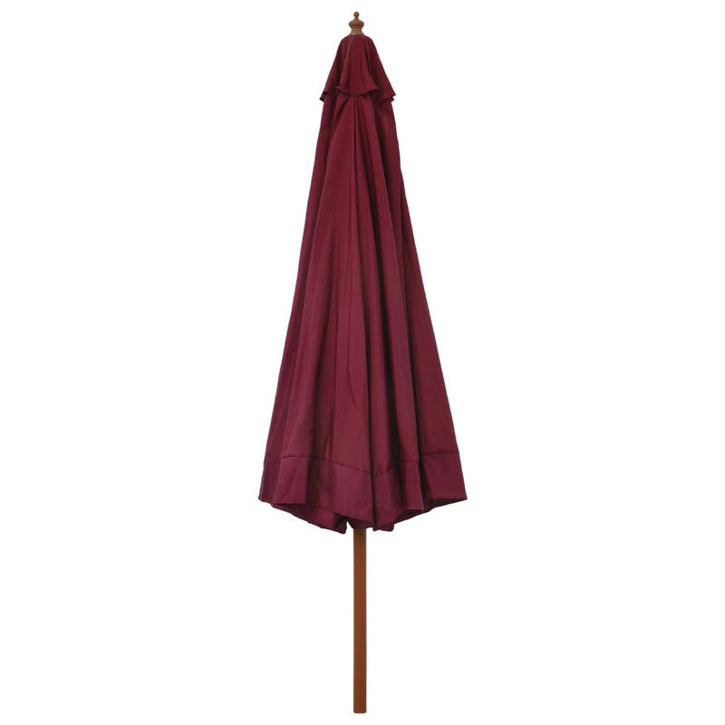 Load image into Gallery viewer, Vidaxl parasol met houten paal 330 cm bordeauxrood