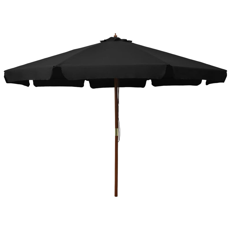Load image into Gallery viewer, Vidaxl parasol met houten paal 330 cm zwart
