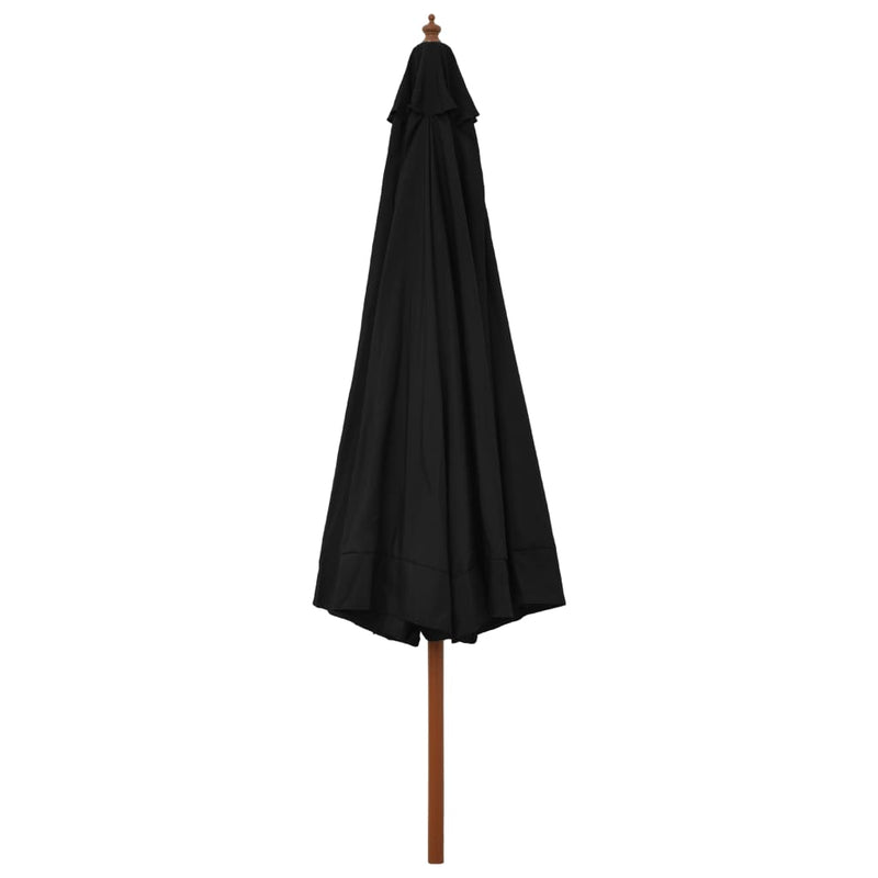 Load image into Gallery viewer, Vidaxl parasol met houten paal 330 cm zwart