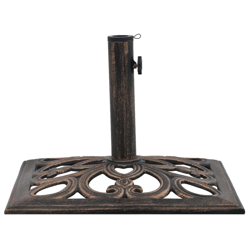 Load image into Gallery viewer, Vidaxl parasolvoet 12 kg 49 cm gietijzer bronskleurig