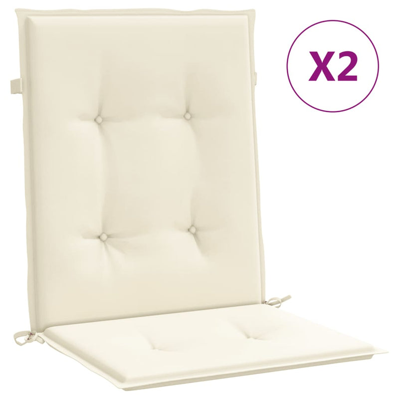Load image into Gallery viewer, Vidaxl tuinstoelkussen lage rug 2 st 100x50x3 cm oxford stof crème