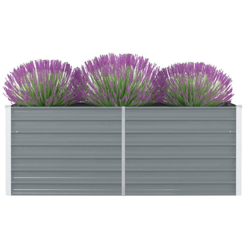 Load image into Gallery viewer, Vidaxl plantenbak verhoogd 160x80x45 cm gegalvaniseerd staal grijs