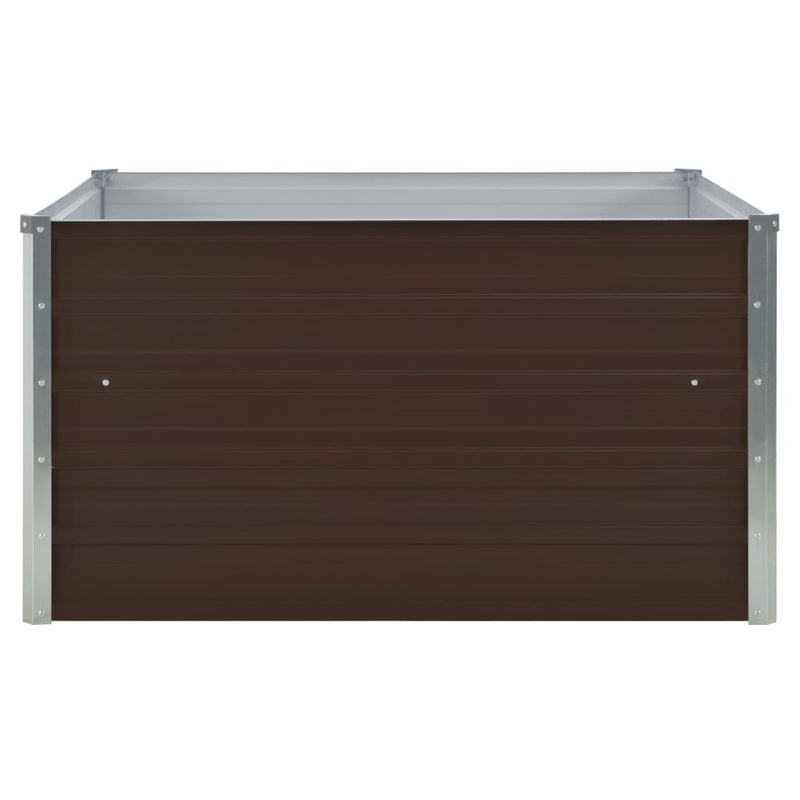 Load image into Gallery viewer, Vidaxl plantenbak verhoogd 100x100x45 cm gegalvaniseerd staal bruin