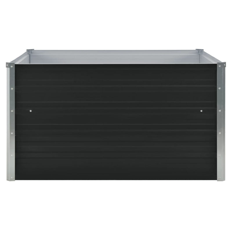 Load image into Gallery viewer, Vidaxl plantenbak verhoogd 100x100x45cm gegalvaniseerd staal antraciet