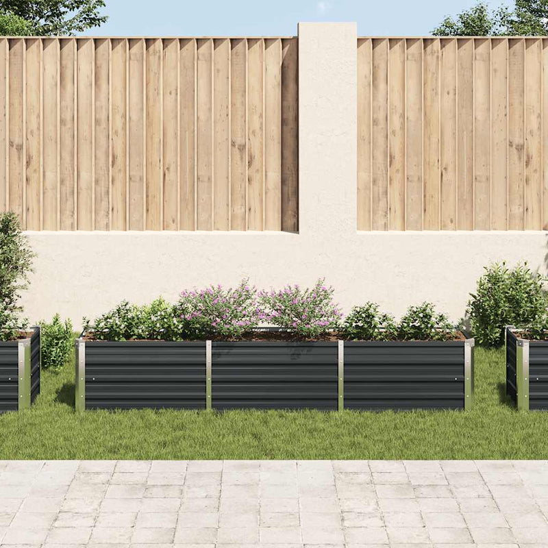 Load image into Gallery viewer, Vidaxl plantenbak verhoogd 240x40x45 cm gegalvaniseerd staal antraciet