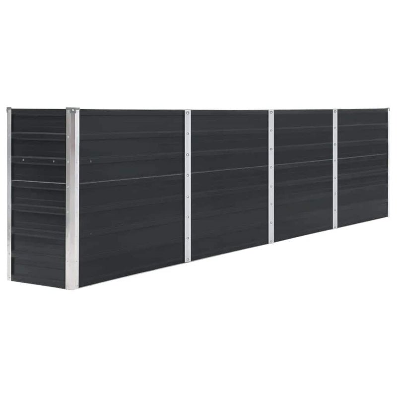 Load image into Gallery viewer, Vidaxl plantenbak verhoogd 320x40x77 cm gegalvaniseerd staal antraciet