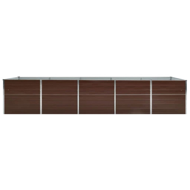 Load image into Gallery viewer, Vidaxl plantenbak verhoogd 400x80x45 cm gegalvaniseerd staal bruin