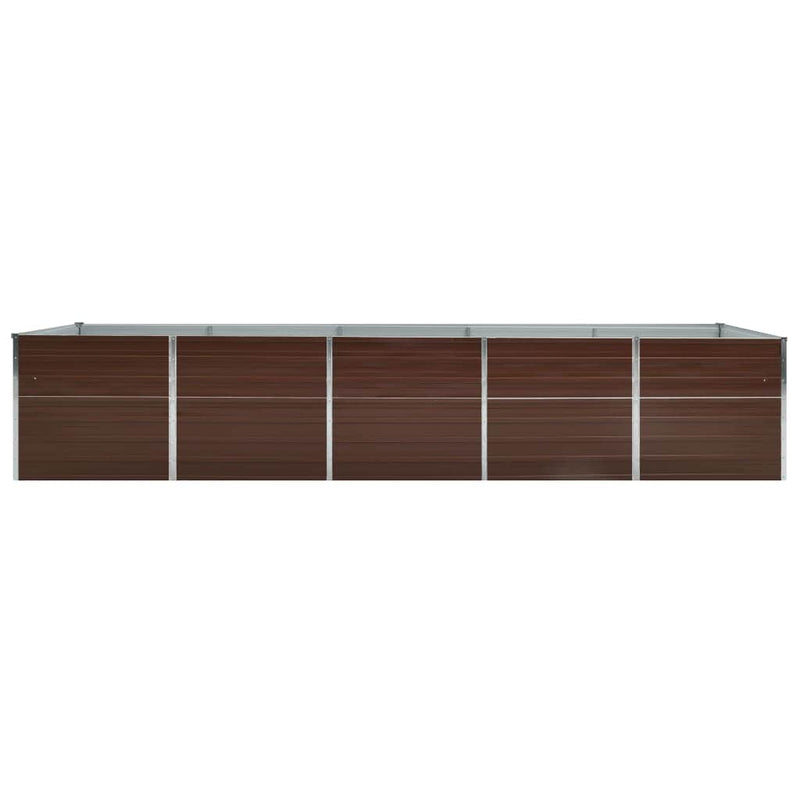 Load image into Gallery viewer, Vidaxl plantenbak verhoogd 400x80x45 cm gegalvaniseerd staal bruin