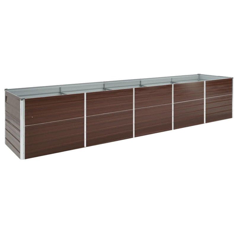 Load image into Gallery viewer, Vidaxl plantenbak verhoogd 400x80x77 cm gegalvaniseerd staal bruin