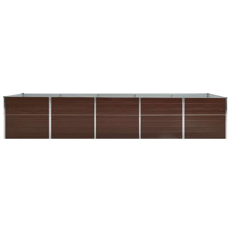 Load image into Gallery viewer, Vidaxl plantenbak verhoogd 400x80x77 cm gegalvaniseerd staal bruin