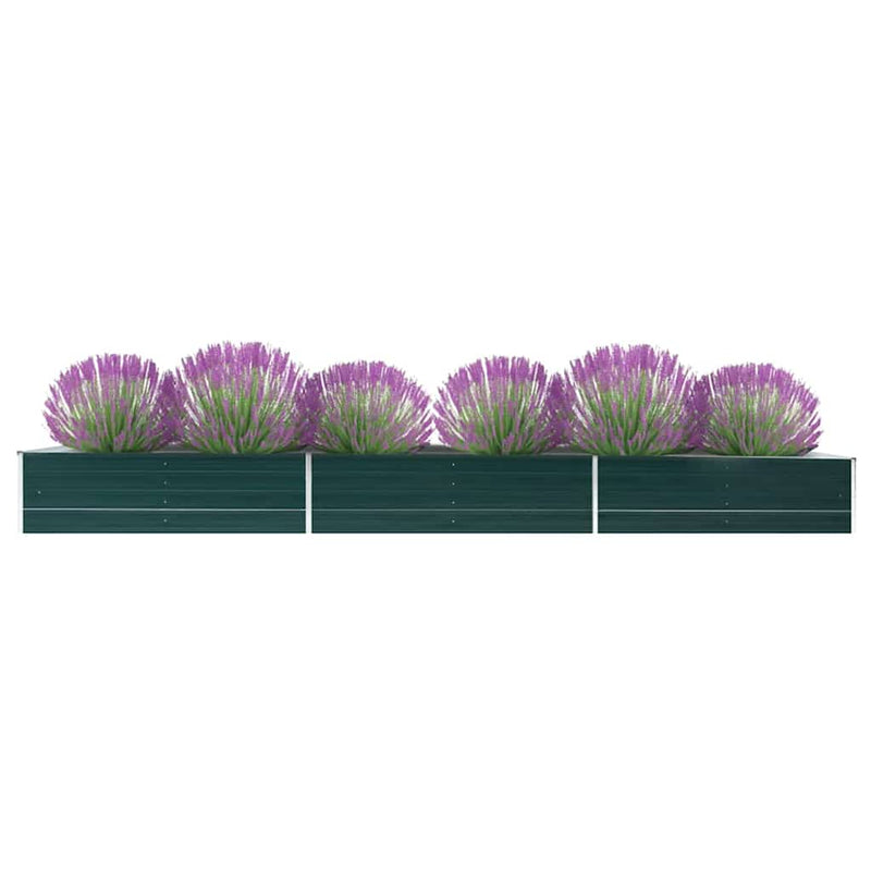 Load image into Gallery viewer, Vidaxl plantenbak verhoogd 480x80x45 cm gegalvaniseerd staal groen