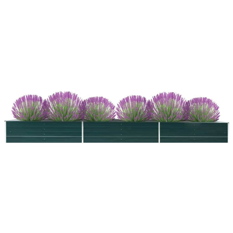 Load image into Gallery viewer, Vidaxl plantenbak verhoogd 480x80x45 cm gegalvaniseerd staal groen