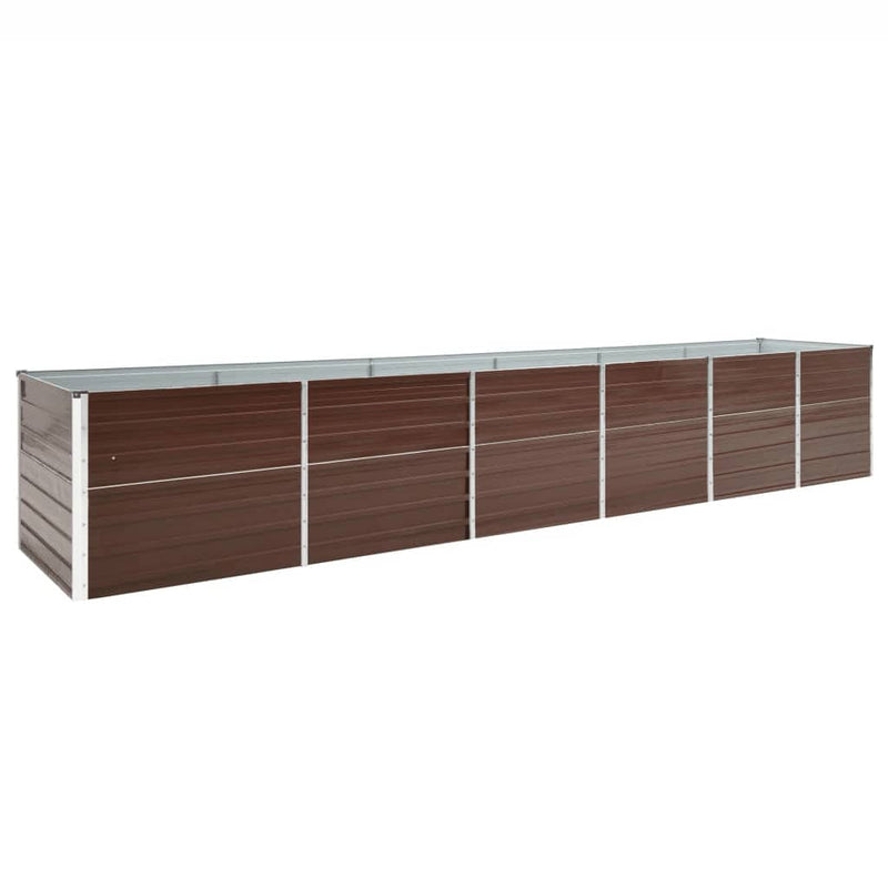 Load image into Gallery viewer, Vidaxl plantenbak verhoogd 480x80x77 cm gegalvaniseerd staal bruin