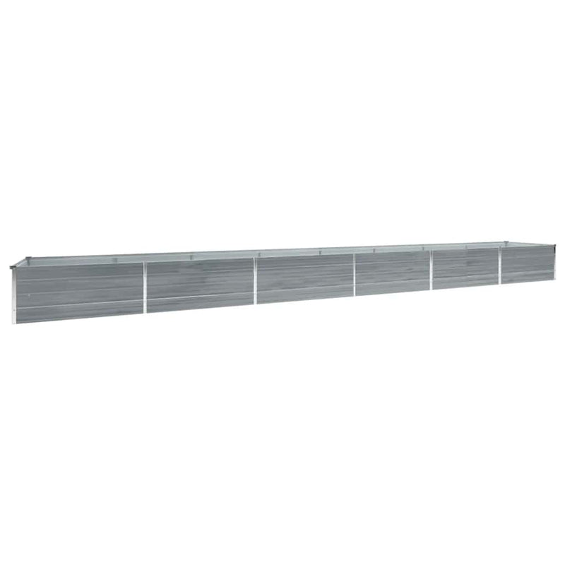 Load image into Gallery viewer, Vidaxl plantenbak verhoogd 600x80x45 cm gegalvaniseerd staal grijs