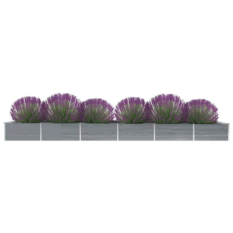 Load image into Gallery viewer, Vidaxl plantenbak verhoogd 600x80x45 cm gegalvaniseerd staal grijs