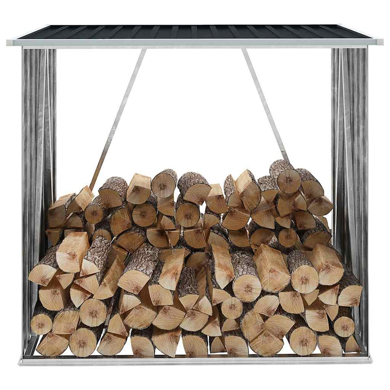 Load image into Gallery viewer, Vidaxl haardhoutschuur 163x83x154 cm gegalvaniseerd staal antraciet