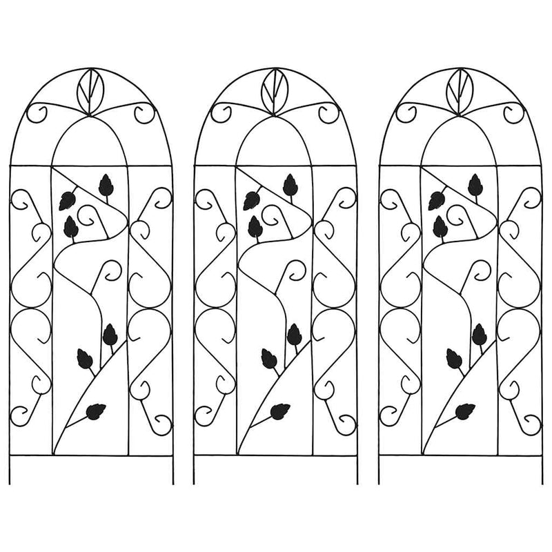 Load image into Gallery viewer, Vidaxl plantenklimrekken 3 st 40x100 cm ijzer zwart