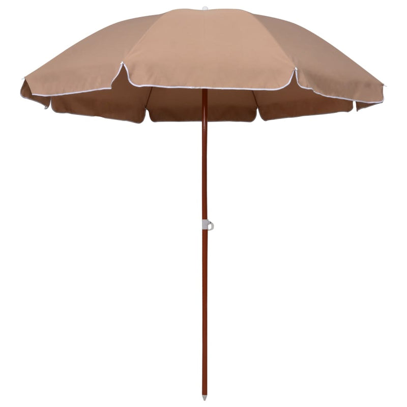 Load image into Gallery viewer, Vidaxl parasol met stalen paal 240 cm taupe