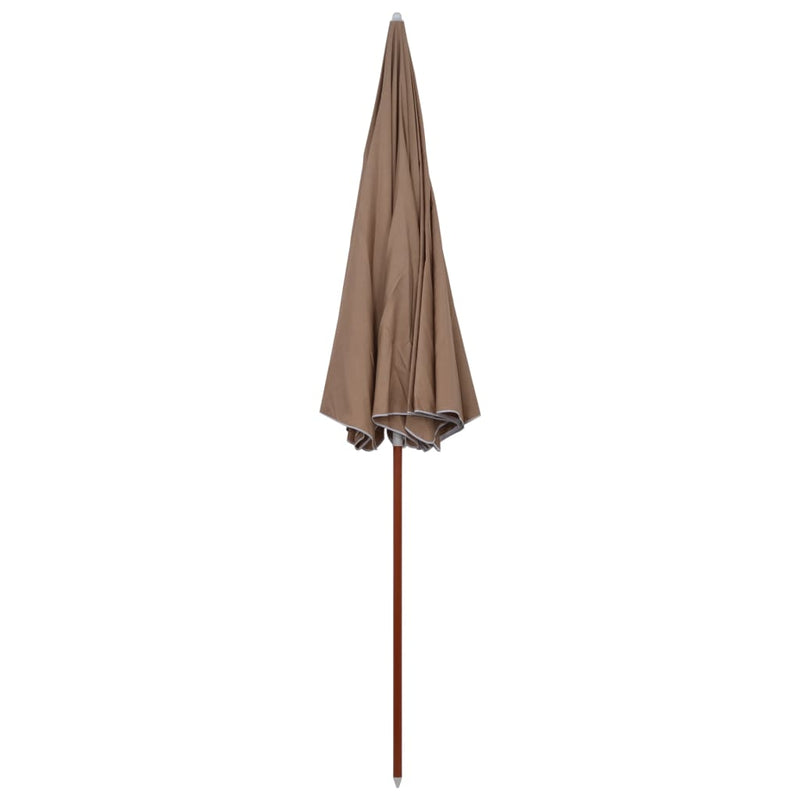 Afbeelding laden in galerijviewer, Vidaxl parasol met stalen paal 300 cm taupe
